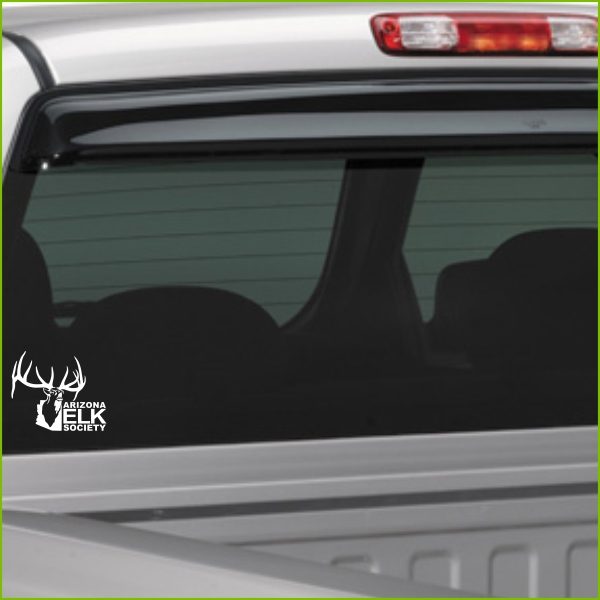AES Logo Die Cut Sticker White 6x5