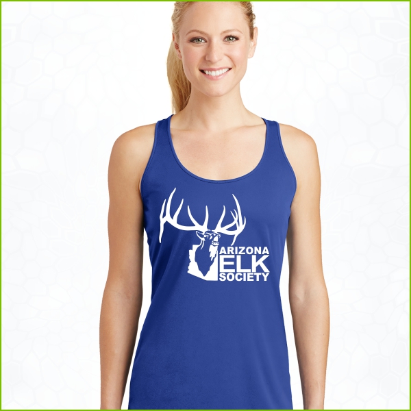 AES Logo Ladies Racerback Tank True Royal