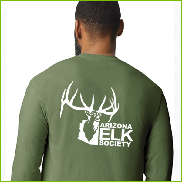 AES Logo Military Green Long Sleeve T-Shirt